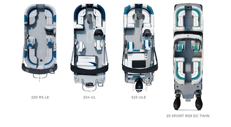 Slide: The Image of Top view of 2025 South Bay 18CR SE S Cruise pontoon boat models. - 31