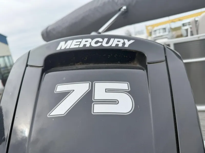 Slide: The Image of Mercury 75 horsepower engine on 2022 Godfrey Sweetwater 1886 FX boat. - 18