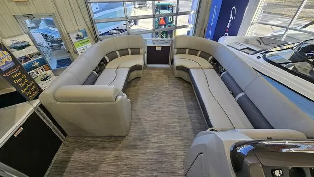 Slide: The Image of 2020 Bennington SX 23 Premium boat interior with spacious seating and modern design. - 15