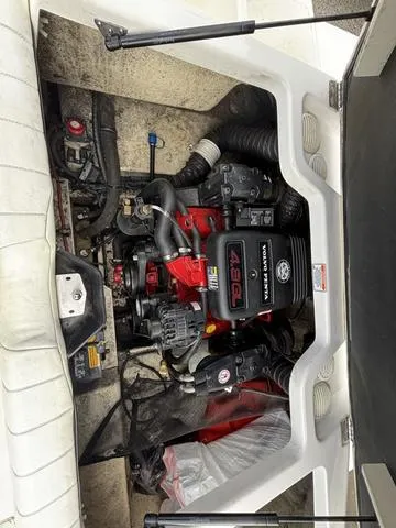 Slide: The Image of Engine compartment of a 2007 Regal Sport Boat 1900 Bowrider, showcasing the 4.3L V6 engine. - 8