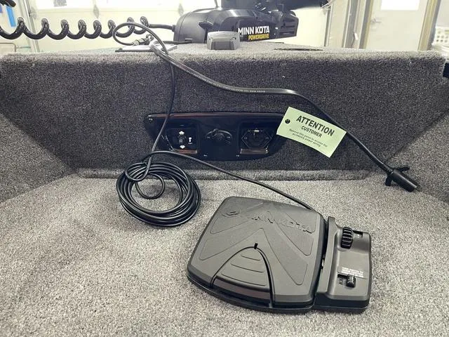 Slide: The Image of 2025 Tracker Pro Guide™ V-175 Combo boat with Minn Kota foot pedal control. - 14