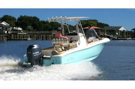 Slide: The Image of 2015 Pioneer Islander 197 boat cruising on a sunny day with Yamaha outboard motor. - 6
