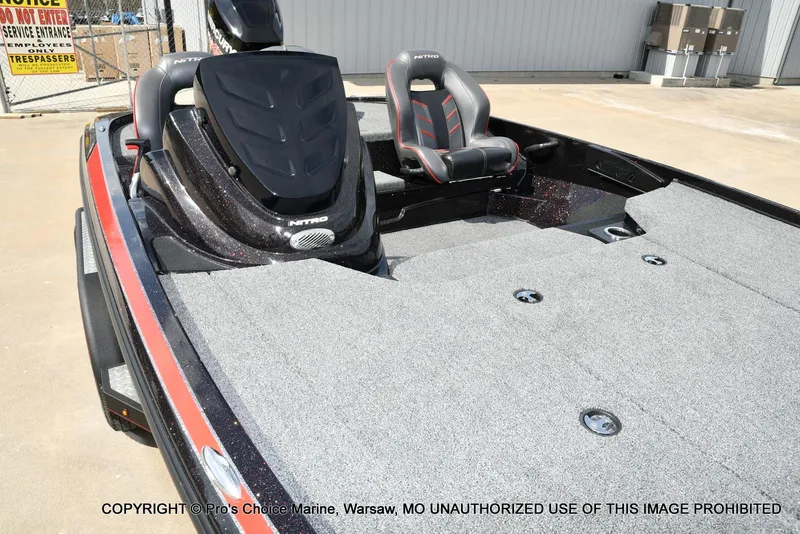 Slide: The Image of 2018 Nitro Z18 Pro boat with 175 Pro-XS engine, featuring spacious deck and seating. - 36