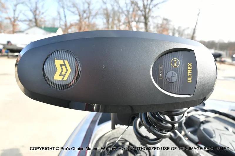 Slide: The Image of Close-up of Ultrex trolling motor on 2024 Triton 18 TRX boat. - 23