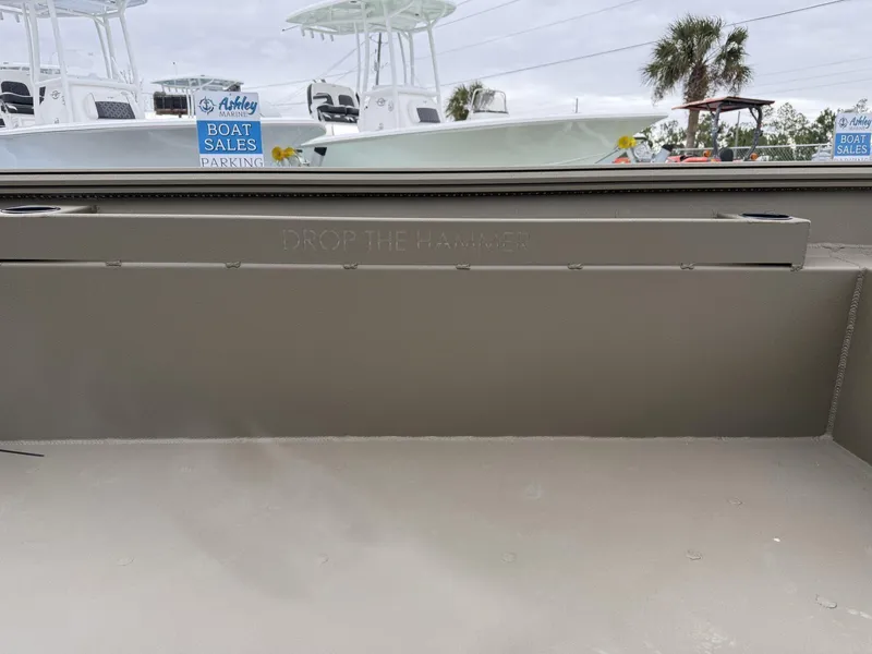 Slide: The Image of 2025 Thor LAKE HAMMER 1860 boat interior at Ashley Marine sales lot. - 7