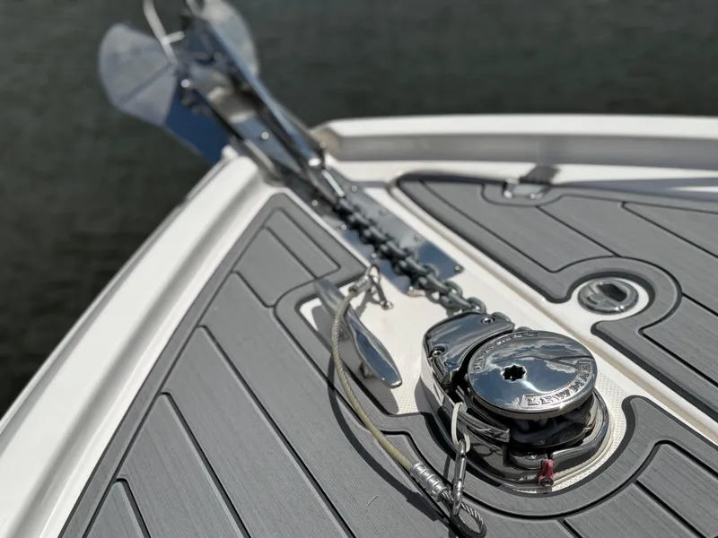 Slide: The Image of 2024 Regal 26 XO boat anchor system on deck, featuring sleek design and durable materials. - 38