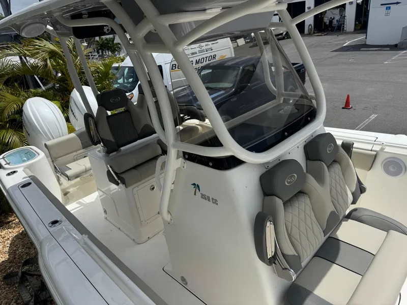Slide: The Image of 2025 Key West 260 boat interior with seating and helm station. - 24