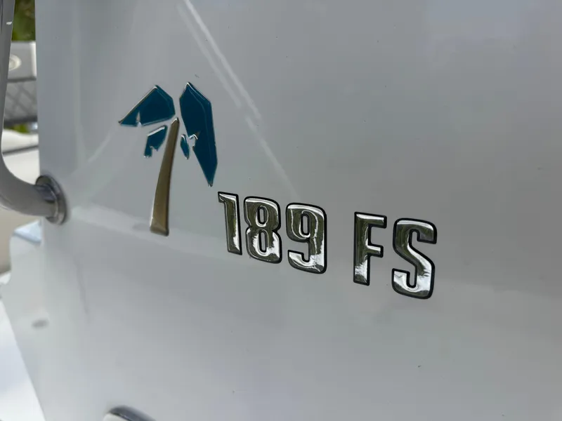 Slide: The Image of Close-up of 2025 Key West 189 FS boat logo and emblem. - 28