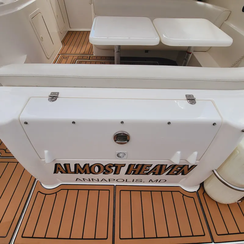 Slide: The Image of 1999 Cruisers Yachts 3075 Rogue with "Almost Heaven" name, Annapolis, MD, teak deck. - 17