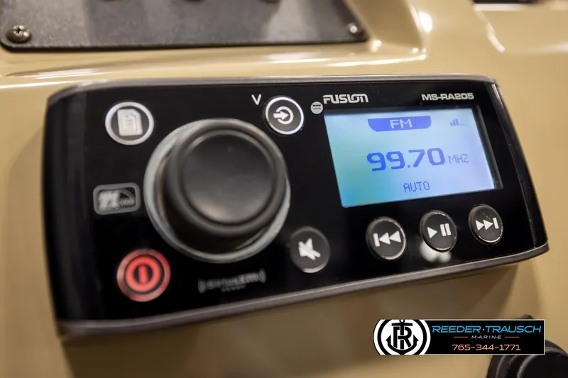 Slide: The Image of Fusion MS-RA205 radio display on 2017 Crest 200 L CPT boat dashboard. - 30