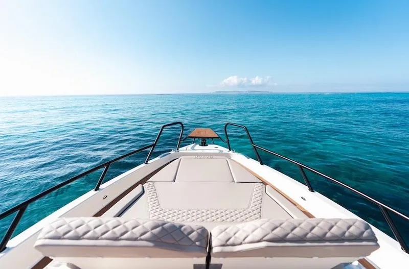 Slide: The Image of Luxurious Navan S30 yacht cruising on clear blue ocean, 2025 model. - 17