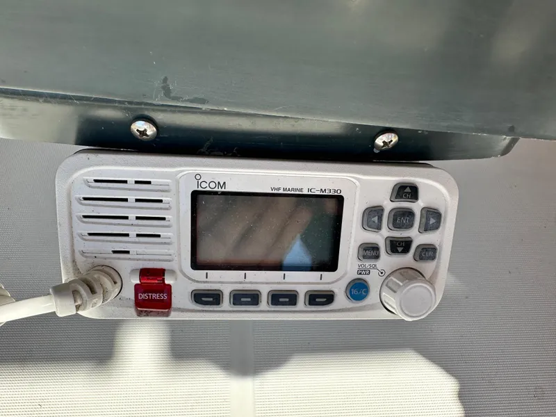 Slide: The Image of Icom VHF marine radio on 2012 Beneteau Oceanis 41 sailboat. - 23