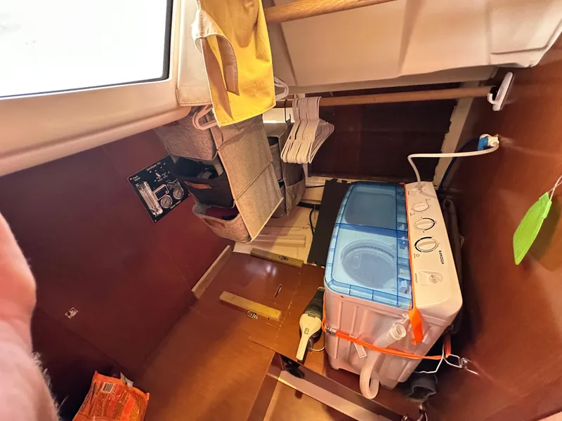 Slide: The Image of Interior of 2012 Beneteau Oceanis 41 yacht with compact washing machine. - 39