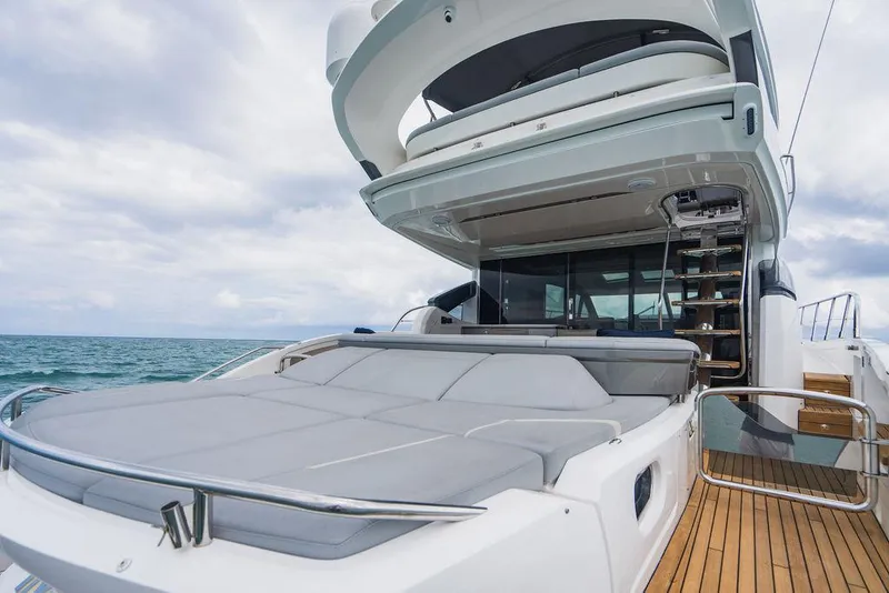 Slide: The Image of Luxury 2022 Princess S66 yacht with spacious deck and modern design. - 46