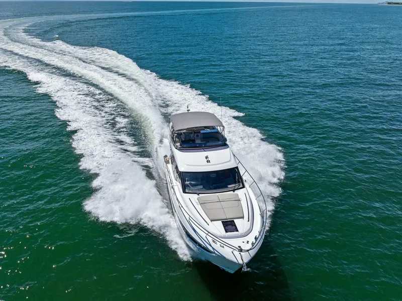 Slide: The Image of Luxury yacht Princess F50 2025 with outdoor kitchen and seating area. - 38