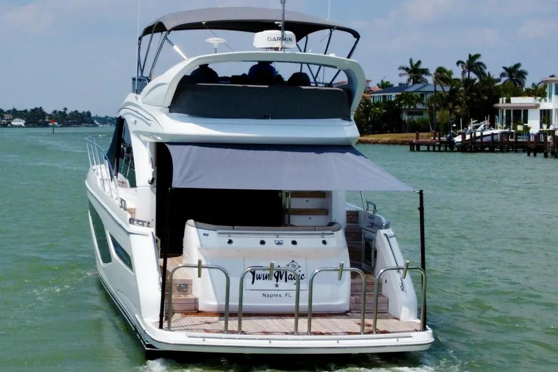 Slide: The Image of Luxury Princess F50 yacht cruising in sunny waters, 2025 model. - 51