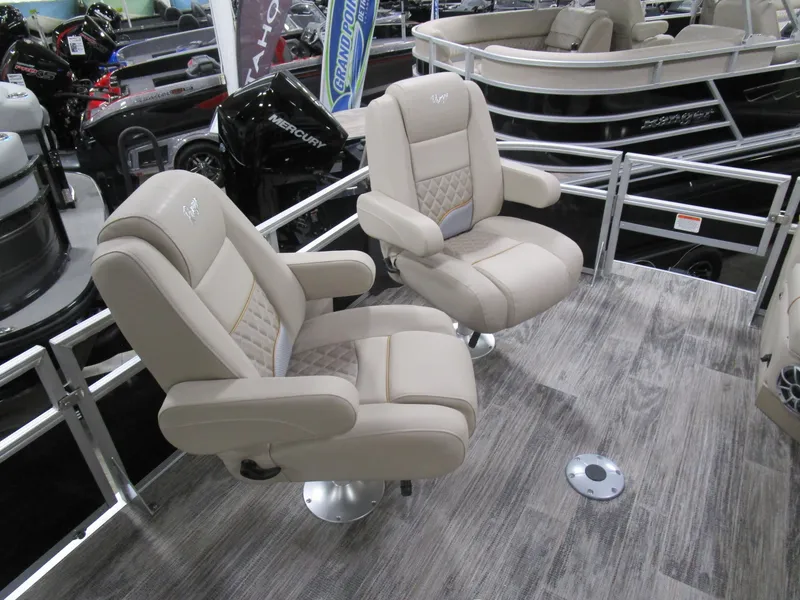Slide: The Image of Luxury seating on 2025 Ranger 223 FC boat with modern design and comfort. - 4
