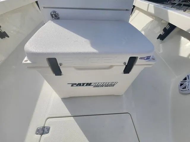 Slide: The Image of 2024 Pathfinder 2200 TRS boat with Engel cooler on deck. - 38