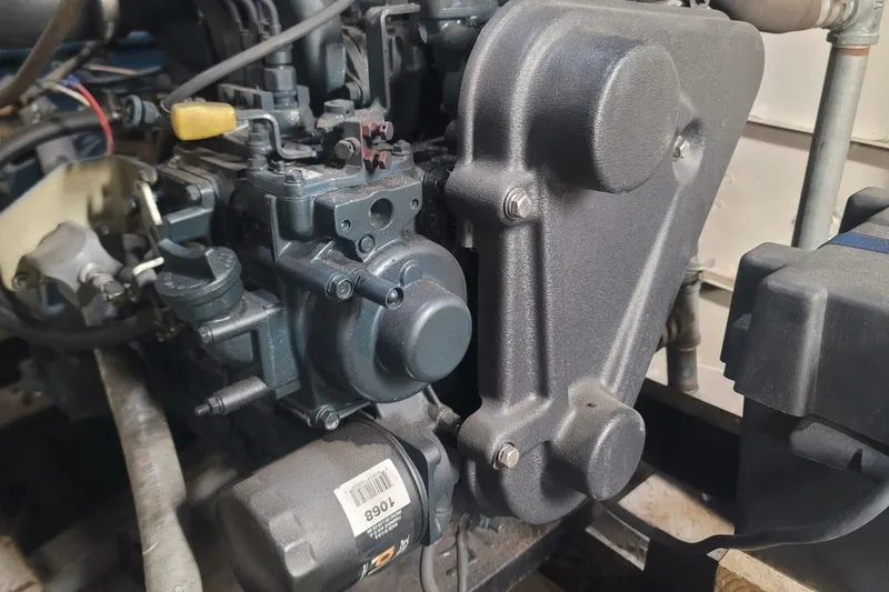 Slide: The Image of Close-up of a 1984 Custom Paddle Wheel engine component with detailed mechanical parts. - 52