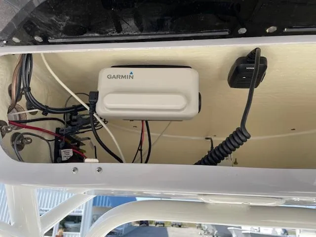 Slide: The Image of 2021 Key West 239 FS boat with Garmin electronics and wiring setup. - 17