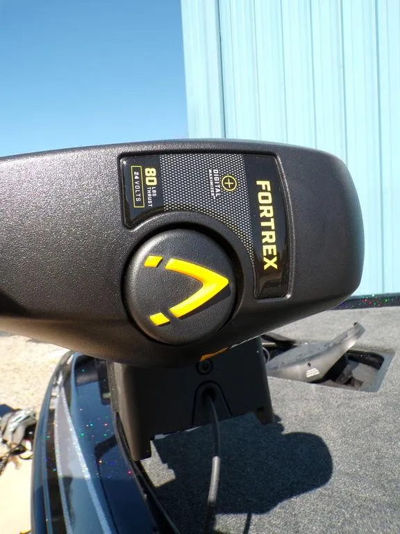 Slide: The Image of 2024 Skeeter ZX150 boat with Fortrex trolling motor detail. - 14