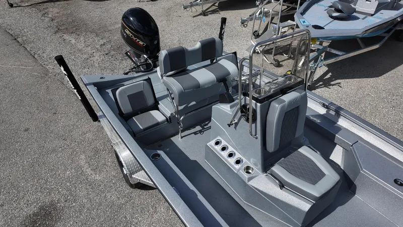 Slide: The Image of 2025 Xpress H20B boat with sleek design and modern seating arrangement. - 24