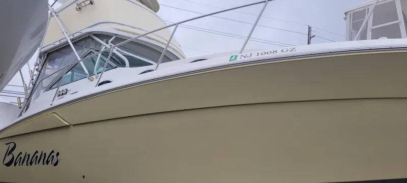 Slide: The Image of 2006 Wellcraft 330 Coastal boat named "Bananas" with NJ registration. - 3