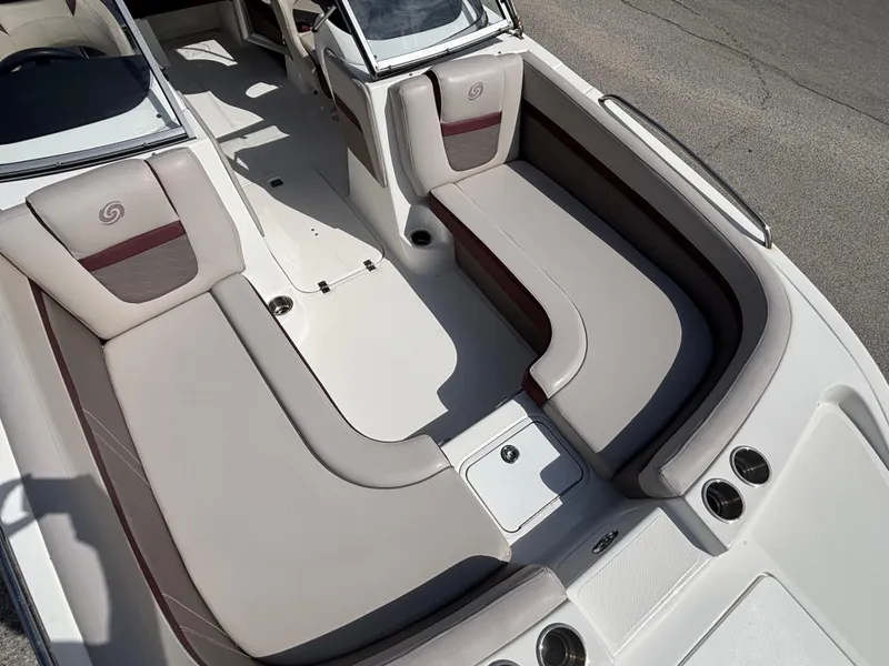 Slide: The Image of 2019 Hurricane SD217 boat interior with spacious seating and modern design. - 32