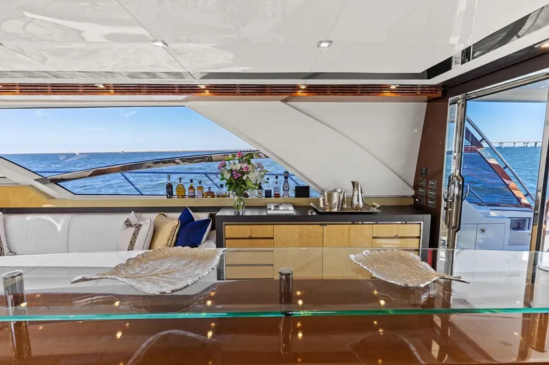 Slide: The Image of Luxurious interior of 2013 Cheoy Lee 76 Alpha yacht with ocean view and elegant decor. - 23