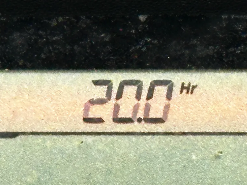 Slide: The Image of Digital display showing 20.0 hours on a 2023 Sea-Doo Fish Pro Scout. - 9