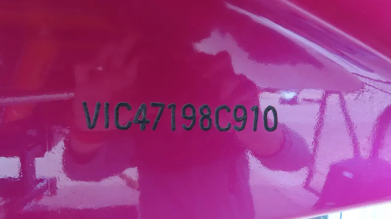 Slide: The Image of Hull identification number on a 2010 MTI 48 R/P boat. - 39