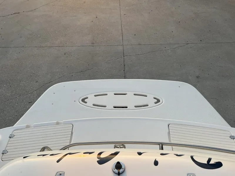 Slide: The Image of Rear view of a 2000 Chaparral Sunesta 252 boat on concrete surface. - 6