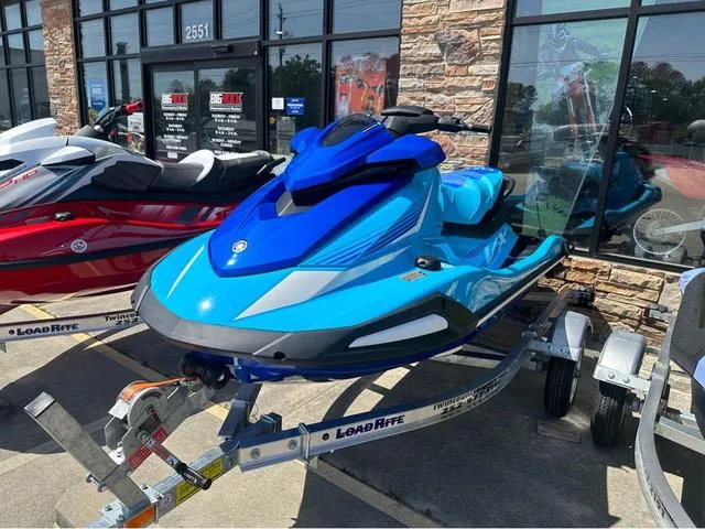 Slide: The Image of 2025 Yamaha WaveRunner VX in vibrant red, showcasing sleek design and advanced features. - 3