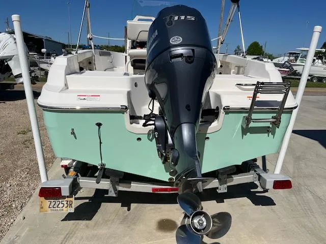 Slide: The Image of 2019 Wellcraft 18 CC boat with Yamaha 115 engine on trailer. - 3