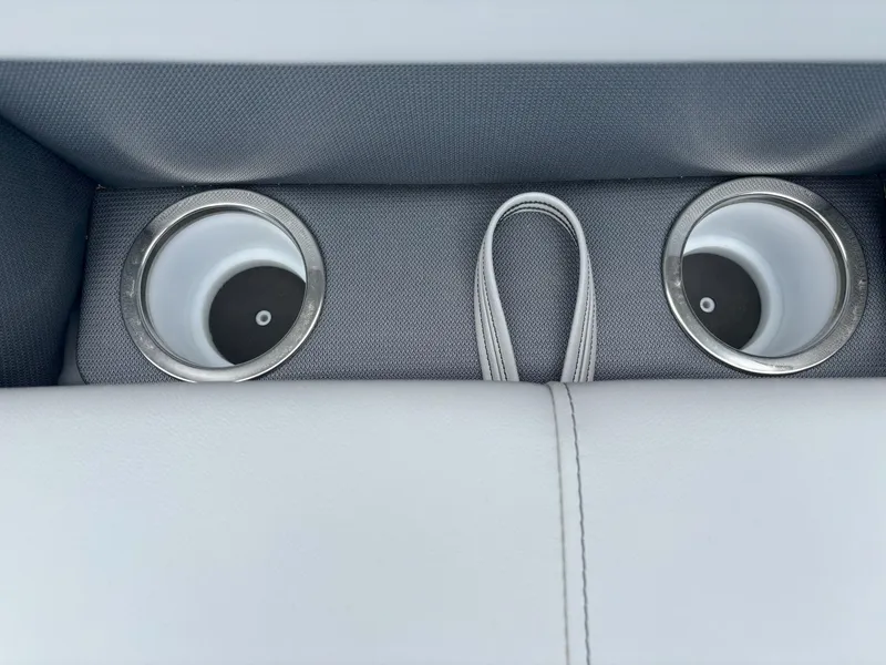 Slide: The Image of Cup holders and strap on Bentley Pontoons Legacy 223 Swingback, 2025 model. - 5