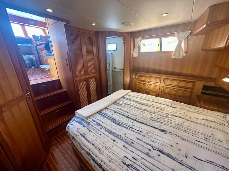 Slide: The Image of Luxurious cabin interior of 2006 Selene Archer 36 yacht with wooden furnishings. - 36