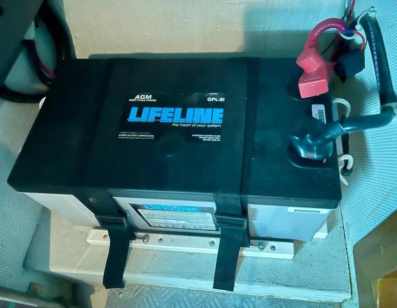 Slide: The Image of AGM Lifeline battery installed in a 2006 Selene Archer 36 yacht. - 52