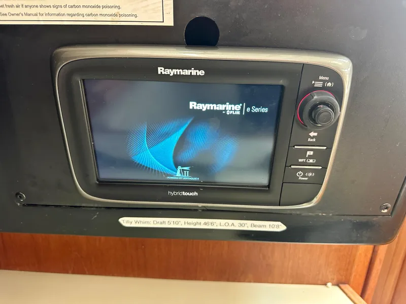 Slide: The Image of Raymarine eSeries hybridtouch display on 1988 C&C MKII sailboat dashboard. - 12