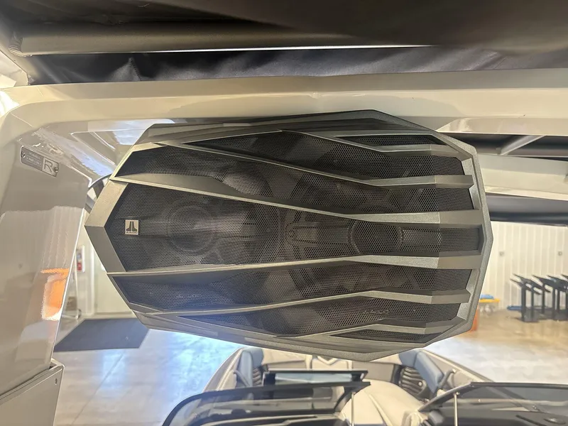 Slide: The Image of Speaker system on a 2022 Nautique G25 Paragon boat, showcasing modern design. - 17