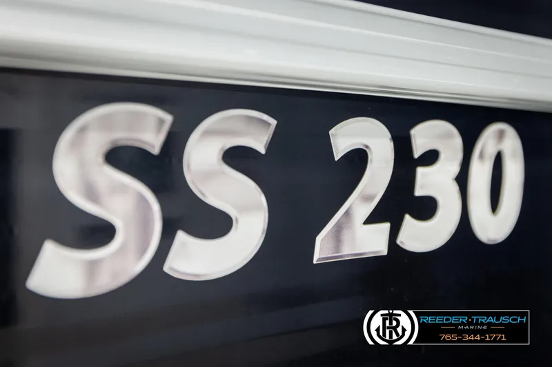 Slide: The Image of Close-up of 2016 Lowe SS230 model lettering on boat exterior. - 44