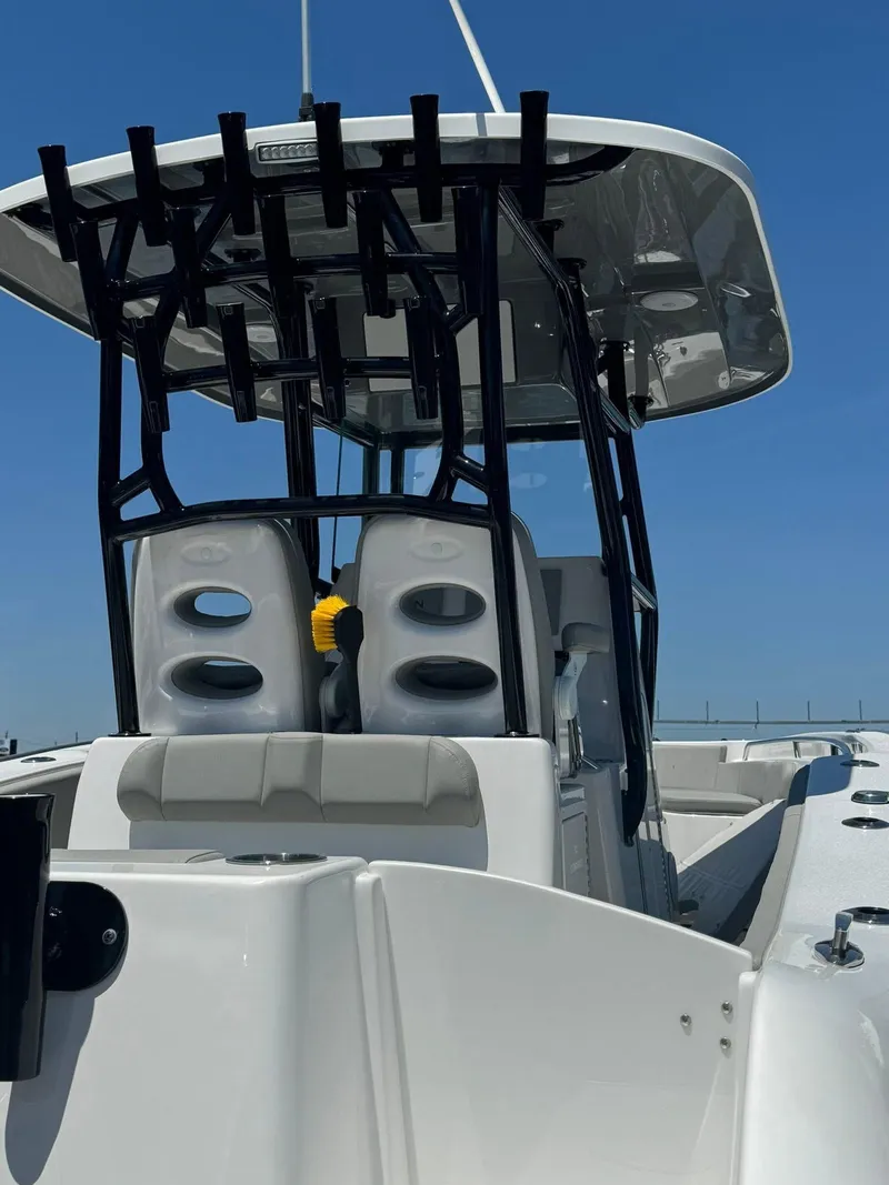 Slide: The Image of 2022 Cape Horn 27 XS boat with sturdy T-top and sleek design. - 16