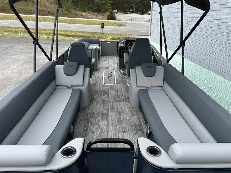 Slide: The Image of 2025 Avalon 2585 Catalina Quad Lounger with spacious seating and modern design. - 11