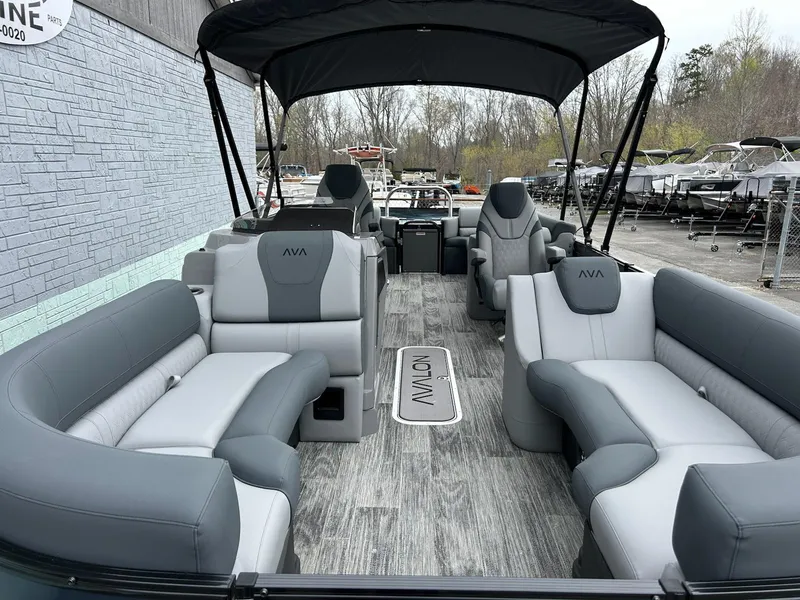 Slide: The Image of 2025 Avalon 2585 Catalina Quad Lounger with spacious seating and sleek design. - 5