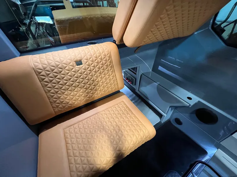 Slide: The Image of Luxurious interior of 2022 BRABUS Shadow 500 Cabin with quilted leather seating. - 43