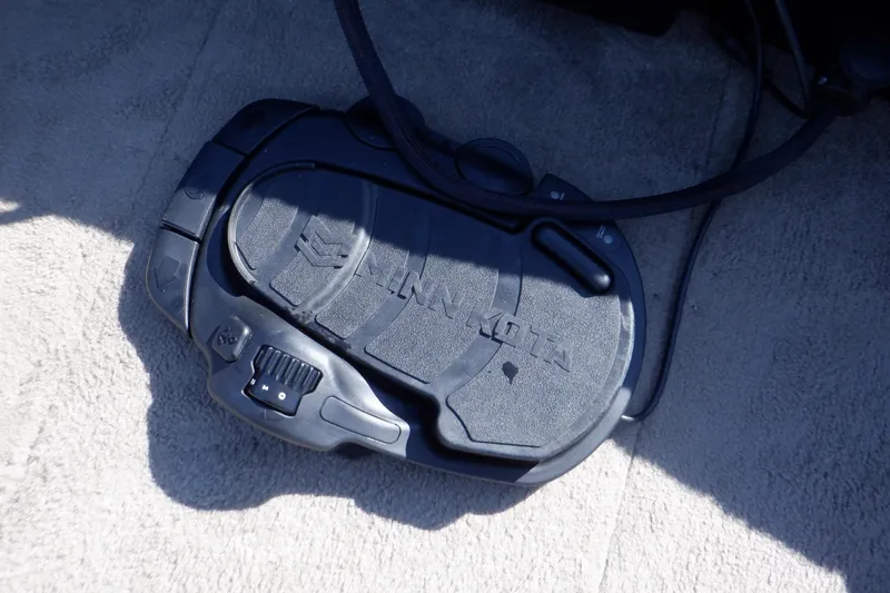 Slide: The Image of Foot pedal control on 2020 Alumacraft Competitor 165 Sport boat. - 15