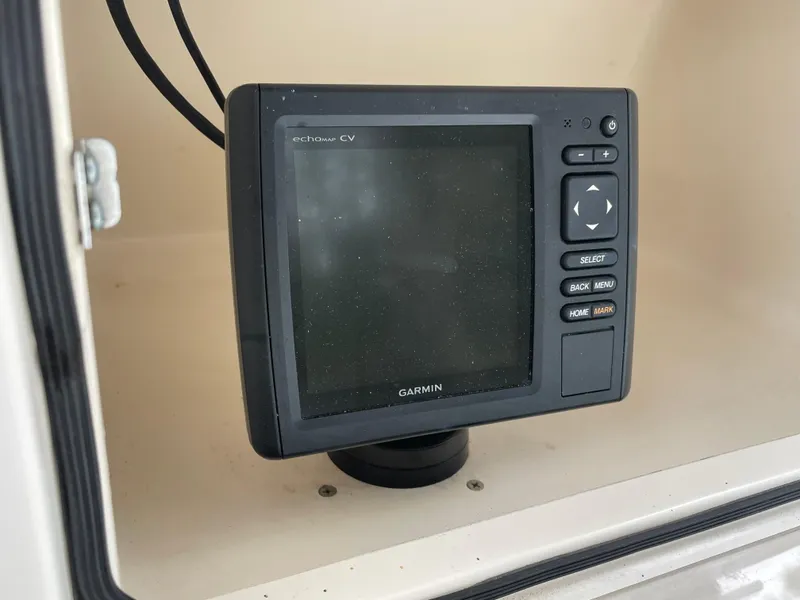 Slide: The Image of Garmin echoMAP CV fishfinder on 1999 Grady-White 209 ESCAPE boat dashboard. - 3