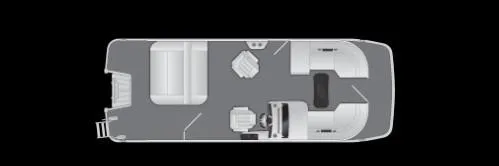 Slide: The Image of Top view layout of 2025 Bennington 22MSB-SPS pontoon boat. - 16