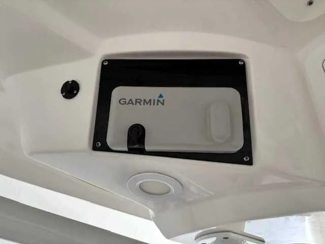 Slide: The Image of Garmin device installed on 2023 Sea Fox 328 Commander boat dashboard. - 5