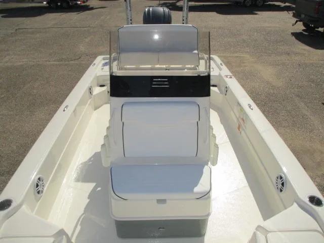 Slide: The Image of 2025 Skeeter SX241 boat interior with seating and console, showcasing modern design and functionality. - 9