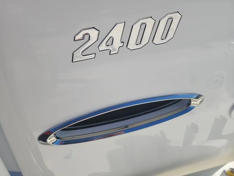 Slide: The Image of 2025 Pathfinder 2400 Open boat emblem with sleek chrome detailing. - 5